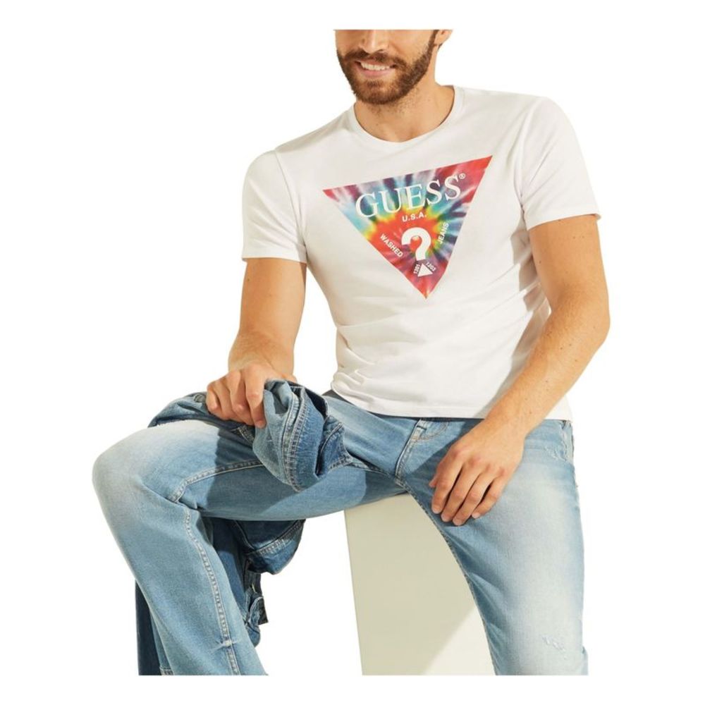 GUESS ECO Mens White T-Shirt L